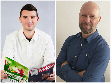'Kicker' investiert in Bewegtbild - Benjamin Schmid (l.) und Tobias Buhl sollen den 'Kicker' im Videobereich voranbringen - Fotos: Kicker/privat