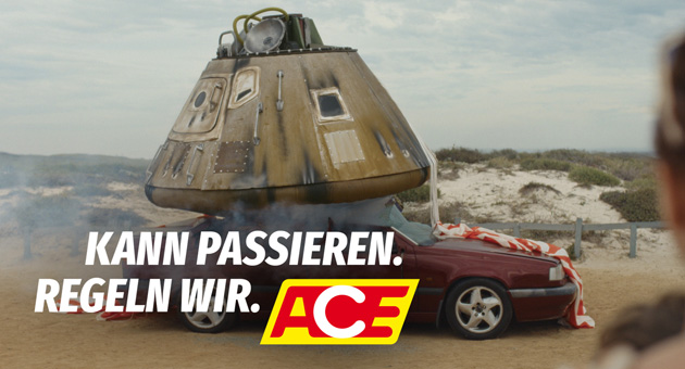 ACE Auto Club Europa startet neue Markenkampagne und erweitert Agentur-Setup - Die Kampagne greift alltägliche Missgeschicke auf und verknüpfen sie mit dem Leistungsversprechen des ACE - Foto: Serviceplan