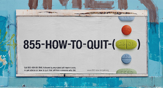 Serviceplan dominiert das BVDW-Ranking 2024 - Insgesamt zahlte Serviceplan mit neun Kampagnen auf den Top-Platz in das BVDW-Ranking ein. Die Anzen-Health-Kampagne 855_HOW TO QUIT (OPIODS) ist die Top 2 der meistausgezeichneten Kampagnen 2024 - Foto: Serviceplan