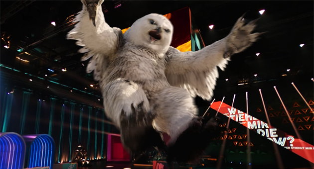 Seven.One Media setzt ab sofort auch auf virtuelle Placements - Für den Paramount-Kinofilm 'Dungeons & Dragons: Ehre unter Dieben' wurde mit dem TV-Special-Ad "Studio Move" eine kreative Überleitung von TV-Studio zu TV-Spot geschaffen -Foto: Seven.One Media