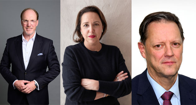 Funke baut Führung bei Regionalmedien um - Christian Siebert (links) reicht seine GF-Aufgaben an Cordula Schmitz und Michael Tallai weiter - Fotos Funke