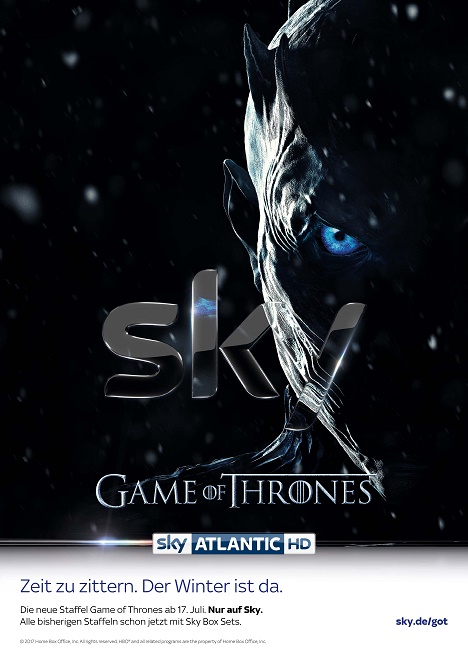 Sky wirbt mit Winter-Kampagne für neue 'Game of Thrones'-Staffel - Sky macht mit winterlichen Motiven und Spots auf den Staffelstart von 'Game of Thrones' aufmerksam (Foto: Sky)