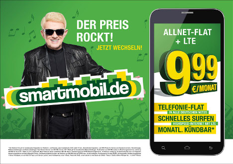 Huth + Wenzel erobert smartmobil.de zurück - OOH-Motiv aus der aktuellen Kampagne von smartmobil.de