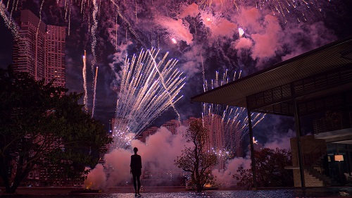 Sony und DDB lassen Drohnen auf Feuerwerk los - Sony filmte mit DDB Feuerwerk aus nächster Nähe (Foto: DDB)