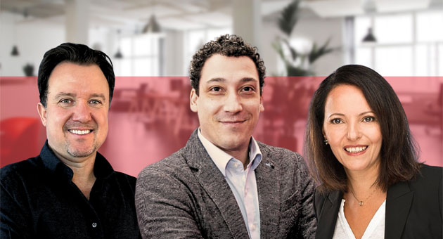 Nayoki-Gruppe legt sich Consulting-Tochter zu - Der Nayoki-Gründer André Soulier (links) heißt das CRE-GF-Duo Max Jester und Laila Khedhiri willkommen - Foto: Nayoki