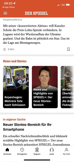 'Der Spiegel' setzt auf Vertical-Stories - Auf Spiegel.de und in der App gibt es ab sofort täglich vertikale Stories