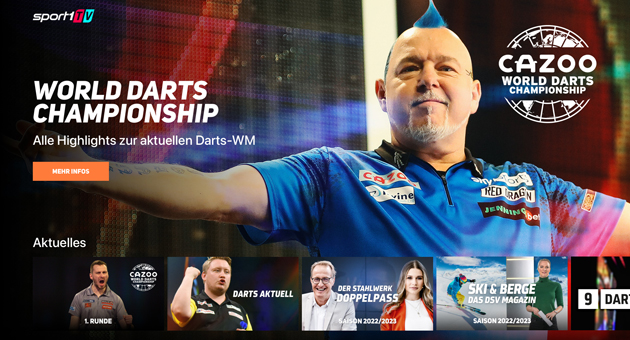 Sport 1 baut digitales Angebot weiter aus - Zum Launch der neuen Sport-1-TV-App steht die Darts-WM in London im Fokus - Foto: Sport 1