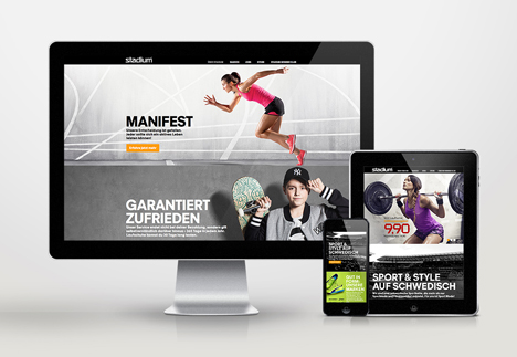 Sportmarktkette Stadium launcht Website mit deepblue networks -