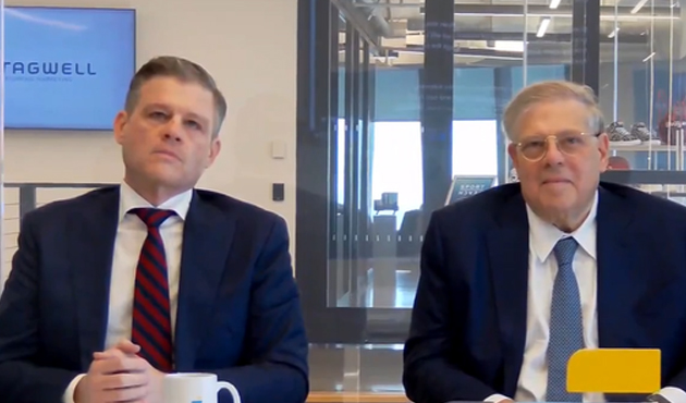 Stagwell vermeldet Umsatz- und Gewinnzuwachs - Ryan Greene (li.) und Mark Penn während der Telekonkonferenz anlässlich der Bilanzvorstellung 2025 - Screenshot: Stagwell/nb