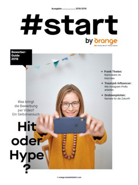 'Handelsblatt'-Jugendportal Orange startet neues Karriere-Magazin - Der #Start Bewerberguide erscheint heute (23.11.2018) als Beilage des 'Handelsblatts'
