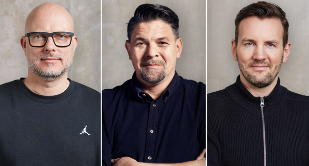 EndemolShine Germany gründet Produktionsfirma mit Tim Mälzer - Haben die TV-Produktion Potatohead Pictures aus der Taufe gehoben (v.l.n.r.): Sven Steffensmeier, Tim Mälzer und Fabian Tobis - Foto: EndemolShine Germany