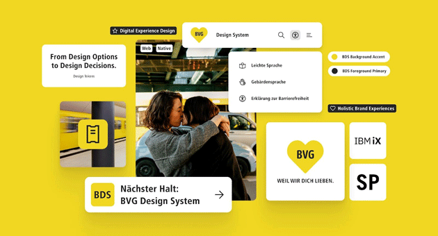 Digitales Design System für die BVG - Das neue Digitale Design System der Berliner Verkehrsbetriebe – Foto: Strichpunkt/IBM/BVG