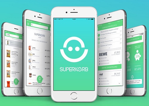 Wynken Blynken & Nod steigt für Start-up Superkorb in die App-Entwicklung ein - Die iOS-App Superkorb vergleicht verschiedene FMCG E-Angebote miteinander (Foto: Wynken, Blynken & Nod)
