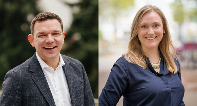 Esentri kauft Nachhaltigkeitsberatung - Esentri-CEO Robert Szilinski und Patricia Moock, Geschäftsführerin von Impact Strategies – Foto: Esentri/Impact Strategies