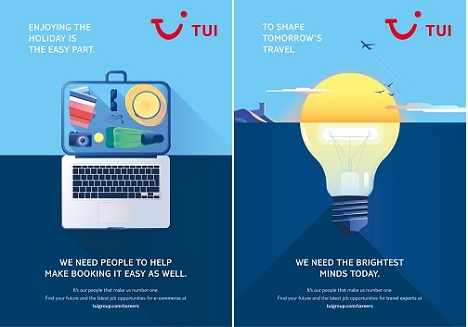 Die TUI Employer Branding Kampagne besteht aus 20 Motiven (Foto: Kolle Rebbe)