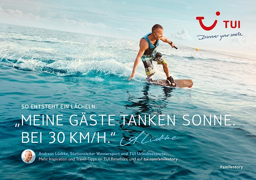 TUI und Kolle Rebbe zaubern mit einer neuen Kampagne Urlaubslächeln - TUIs Mitarbeiter geben in der neuen Kampagne Insidertipps (Foto: TUI)