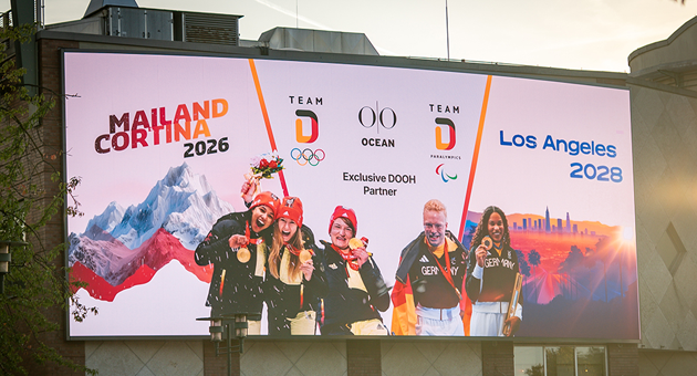 Deutsche Olympia-Teams setzen auf Ocean Outdoor - Ocean Outdoor rückt die deutschen Athletinnen und Athleten im Rahmen der Olympischen und Paralympischen Spiele in Szene – Foto: DSM