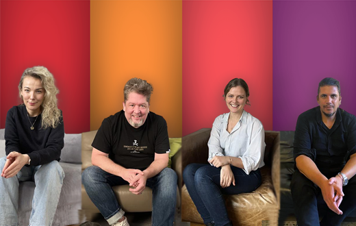 Ingo sichert sich den Lead von Schwartau - Das Team Schwartau: (v.li.) Zuzana Kabelkova und Frank Tavidde (Strategie), Yolantha Jürgens (Beratung) und Tobias Ahrens (Kreation) - Foto: Ingo Hamburg