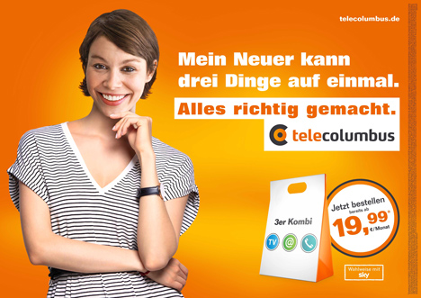 Neuer Markenauftritt und Kampagne bei Tele Columbus - Die Kampagne stammt von der alten und neuen Lead-Agentur kakoii