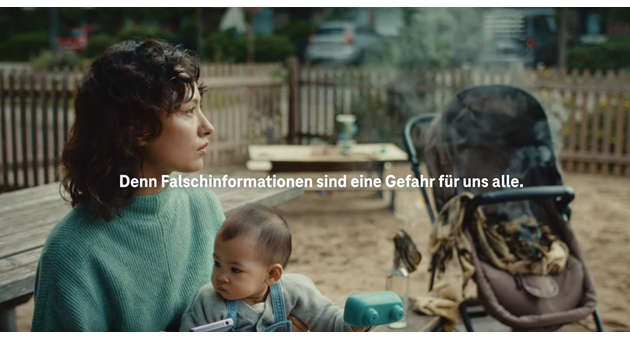 Telekom und Saatchi & Saatchi warnen vor Desinformation - Die neue Kampagne von Saatchi & Saatchi zeigt unterschiedliche Menschen in Alltagssituationen mit ihren Mobiltelefonen, die sich in Sicherheit wiegen – Foto: Screenshot / Deutsche Telekom