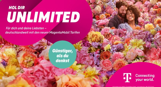 „Die schönsten Dinge sollten kein Ende haben“ - Eines der OOH-Motive der "Unlimited"-Kampagne - Foto: Deutsche Telekom