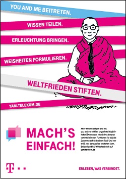 'Mach’s einfach!' - Palmer Hargreaves entwickelt interne Kampagne für Deutsche Telekom - Kampagnen-Motiv zum Launch des Intranets 'you and me' (Foto: Palmer Hargreaves)