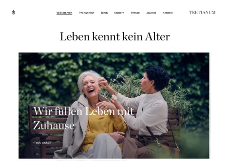 Neues Kommunikationskonzept für Tertianum Premium Group - Der überarbeitete Online-Auftritt ist Teil der Neupositionierung (Bild: Tertianum Premium Group)