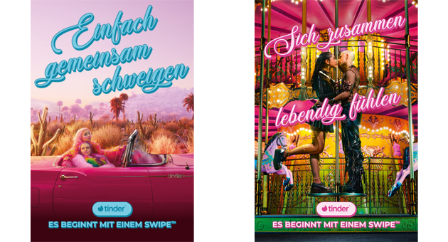 Tinder startet erste globale Markenkampagne - Die Motive der neuen Markenkampagne für Tinder zeigen sich in leuchtenden Farben, Kontrasten und Pop-Ästhetik - Foto: Tinder