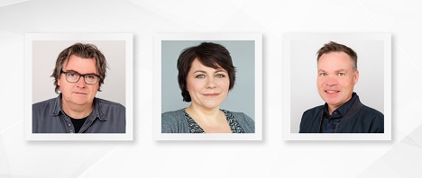 Von links: Ralf Jhe, Bianca Barth und Christof Schulte sind die neuen Executive Director von UFA Show & Factual - Foto: UFA Show & Factual