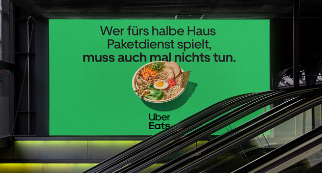 Uber Eats wechselt von Scholz & Friends zu Mother Berlin - Mother Berlin gewinnt den Neukunden Uber Eats und startet eine 360-Grad-Kampagne - Foto: Mother Berlin