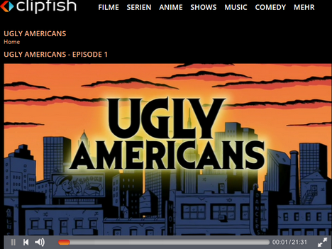 Clipfish zeigt u. a. die ersten beiden Staffeln der Viacom-Serie 'Ugly Americans' 