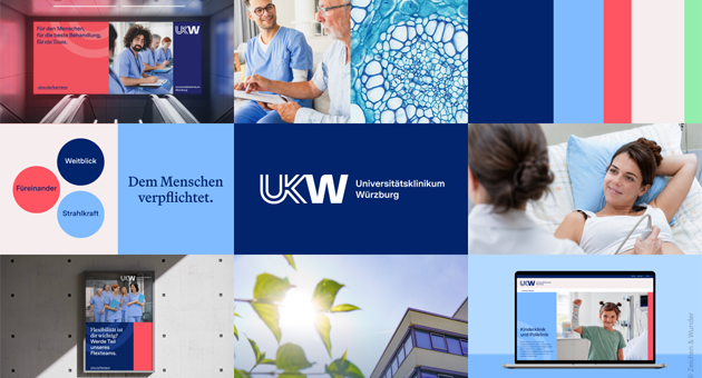 Universitätsklinikum Würzburg modernisiert Markenauftritt - Das Universitätsklinikum Würzburg präsentiert sich mit einem neuen Auftritt – Foto: Zeichen & Wunder