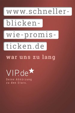 Blood Actvertising wirbt für VIP.de - Plakatmotiv von VIP.de (Foto: RTL Mediengruppe)