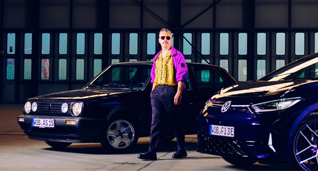 VW lässt die Erinnerung an den Golf II „Fire & Ice“ wieder aufleben - Purple Disco Machine inszeniert die Golf-Ikone aus dem letzten Jahrtausend neu - Foto: Volkswagen