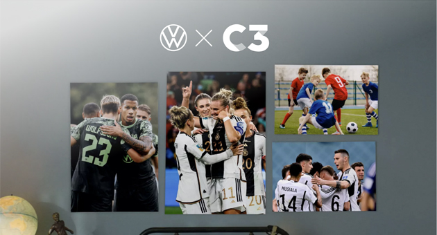 Volkswagen Fußball-Center bestätigt C3 als Lead Digitalagentur - C3 betreut die Fußball-Aktivitäten des Wolfsburger Automobilkonzerns seit 2019 – Foto: C3