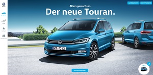 Grabarz & Partner entwickelt Volkswagen Touran-Kampagne - Der Webauftritt des VW-Modells Touran (Foto: Screenshot)