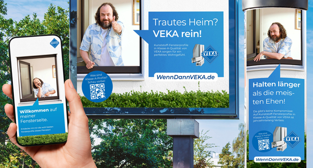 Veka setzt in neuer Markenkampagne auf Albert Bauer - Der Media-Mix der Veka Kampagne besteht unter anderem aus (D)OOH, Social Media, TV, Display-Ads und Print – Foto: Albert Bauer