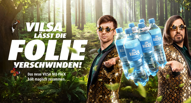 Vilsa Mineralbrunnen setzt auf Häppy - Die Social-Zauberer Siegfried und Joy lassen für Vilsa die Verpackung verschwinden - Foto: häppy