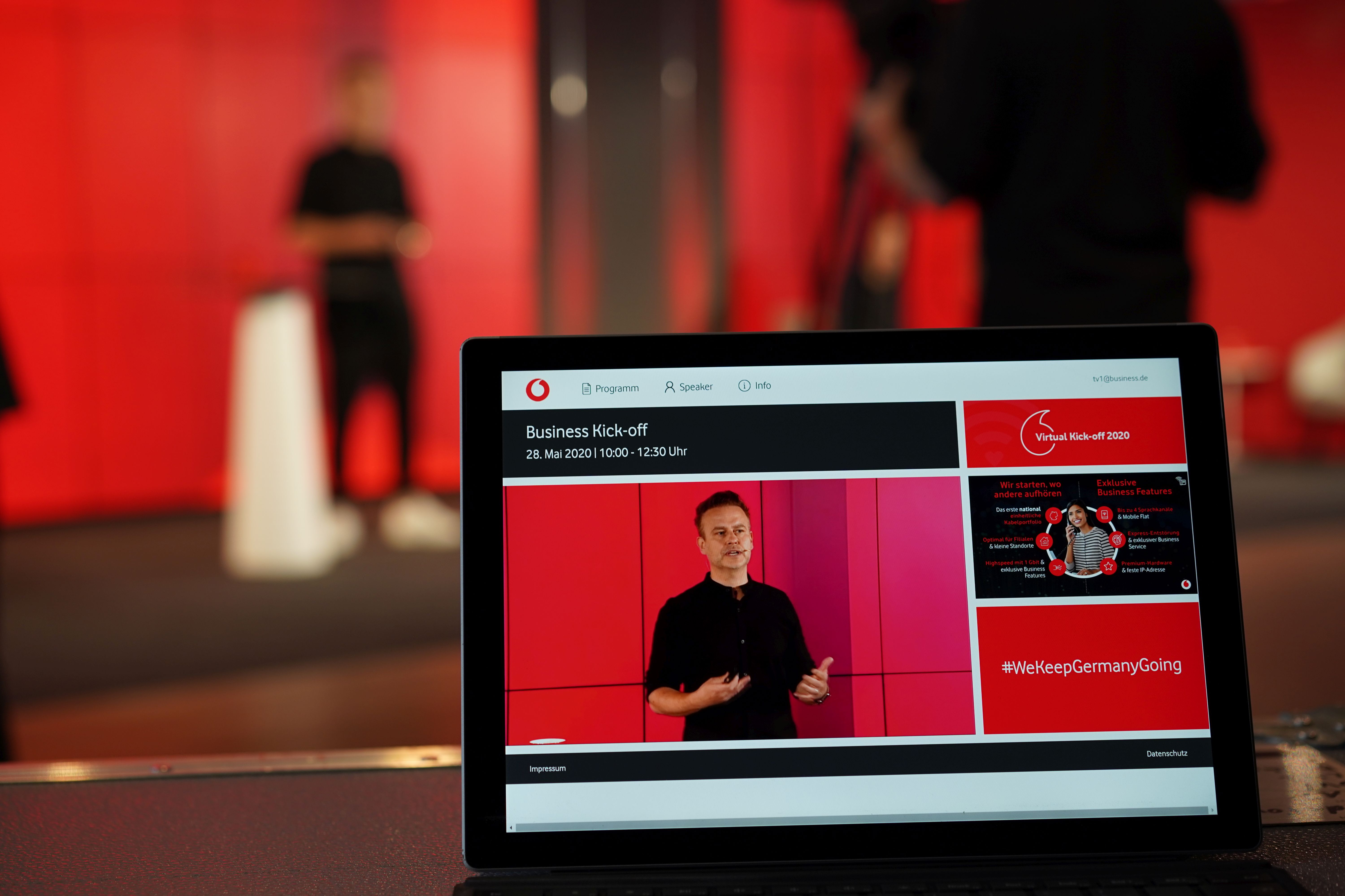 Vodafone engagiert VOK DAMS für Sales Kick-off-Event - Der Kick-off-Event für das Vodafone-Sales-Team erfolgte 2020 virtuell - Foto: VOK DAMS