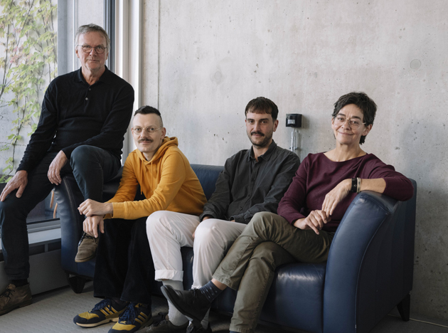 Das neue Marketingteam der taz: Willi Vogelpohl, Manuel Schubert, Max Buschfeld, Susanne Knechten (v.l.n.r.) - Foto: Anna Tiessen