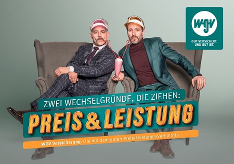 Zum goldenen Hirschen und WGV Versicherung starten Kampagne zur Neupositionierung - Die Hirschen zeigen in verschiedenen Motiven und Spots das Preis-Leistungs-Verhältnis der WGV Versicherungsprodukte (Foto: Zum goldenen Hirschen)
