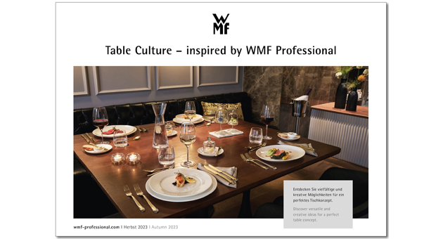 Mit dem 56 Seiten starken Magazin will WMF Professional auf die vielfltigen Mglichkeiten einen Tisch perfekt zu inszenieren aufmerksam machen  Foto: Panama