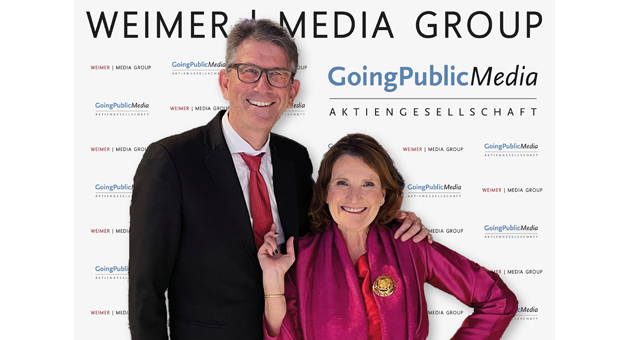 Dr. Wolfram Weimer und Christiane Goetz-Weimer setzen ihre Expansion fort und steigen als Groaktionr bei der GoingPublic Media AG ein - Foto: Weimer Media Group 