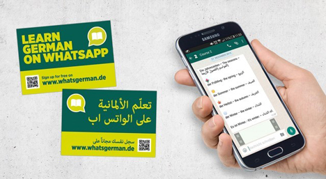 Plan.Net Gruppe launcht App zum Deutschlernen - Die App 'WhatsGerman' wird auf Englisch und Arabisch angeboten (Foto: Serviceplan)