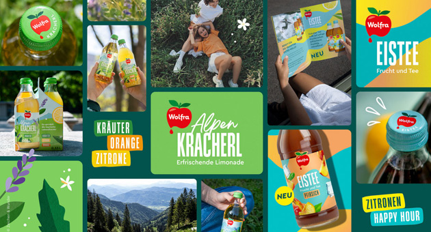 Wolfra setzt Erfrischungsgetränke neu in Szene - Die Wolfra-Marke Alpenkracherl und Eistee werden auf Social Media und OOH präsentiert – Foto: Zeichen & Wunder