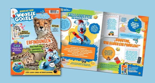 RTL Deutschland launcht neues Kids-Magazin WoozleGoozle - Das neue Heft WoozleGoozle aus dem Hause RTL Deutschland soll ab Ende April 2025 im zwei-Monats-Takt erscheinen – Abb.: RTL Deutschland