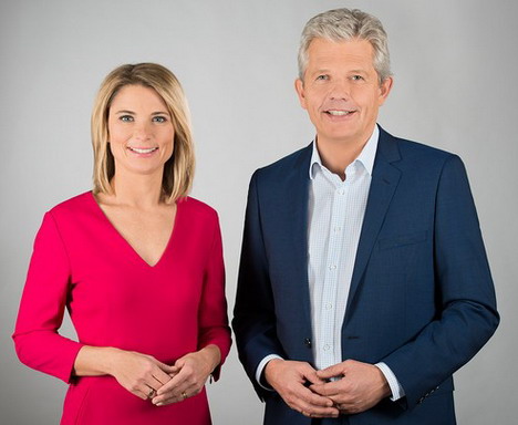 Yve Fehring und Ralph Schumacher moderieren im Wechsel den 'Lnderspiegel' (Foto: ZDF/Barbara Melzer)