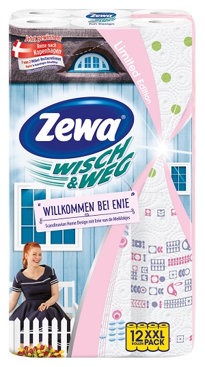 Zewa Wisch&Weg bringt mit Enie van de Meiklokjes skandinavisches Lebensgefühl ins Haus - Zewa lanciert neues Küchenpapier in skandinavischem Design (Foto: Zewa)