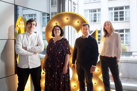 Scholz & Friends gewinnt Initiative 'Bayern spricht über 5G' - Hendrik Mann, Etatleiter beim neu gewonnenen Kunden, Franziska Stoltze, Strategie, Michael Schulze, Kreationsberatung, und Sybille Neuß, neue Direktorin Dialog & Beteiligung, bilden bei Scholz & Friends das Team für 'Bayern spricht über 5G' - Foto: Scholz & Friends