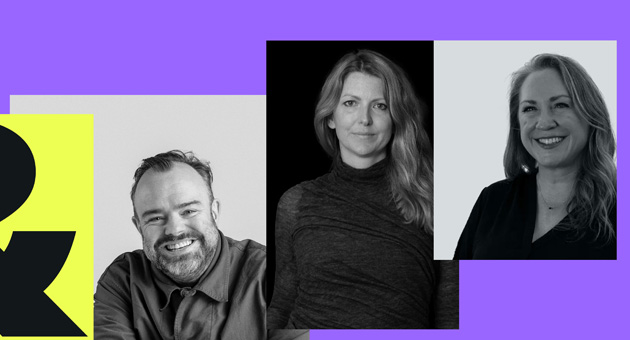 adam&eveDDB führt neue Positionierung ein und erweitert seine globale Präsenz - Das adam&eveDDB-Führungsteam (v. li.): Richard Brim (CCO), Miranda Hipwell (CEO London + Berlin), Caroline Winterton (CEO New York + San Fransisco) - Mock-up: adam&eveDDB